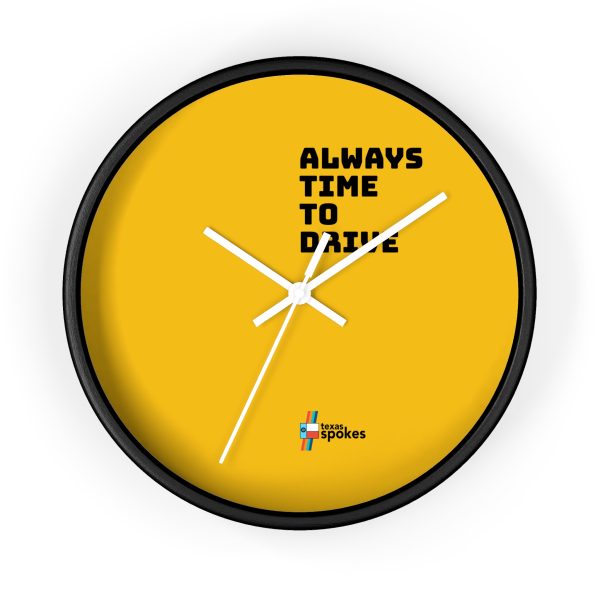 Spokes "Always Time To Drive" Wall Clock (Yellow clock face) - Image 7