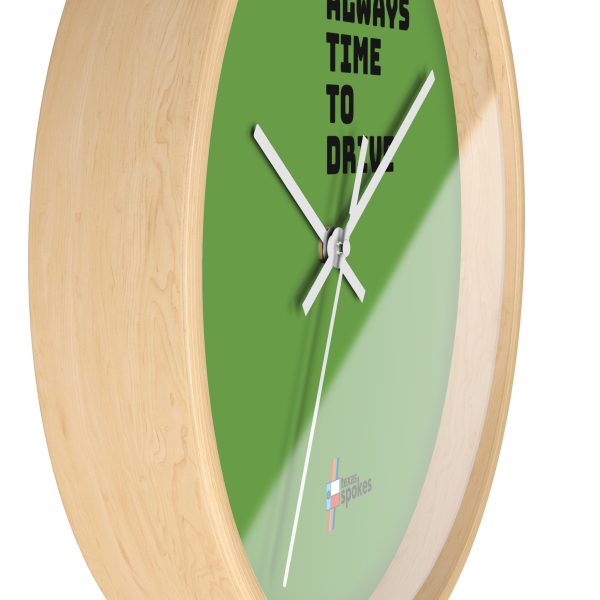 Spokes "Always Time To Drive" Wall Clock (Green clock face) - Image 17