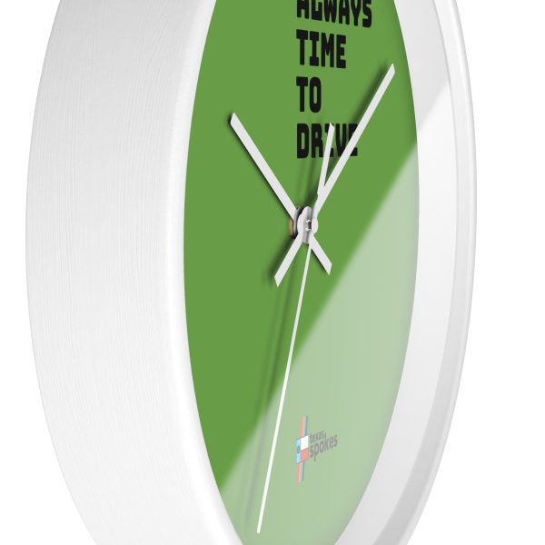 Spokes "Always Time To Drive" Wall Clock (Green clock face) - Image 14