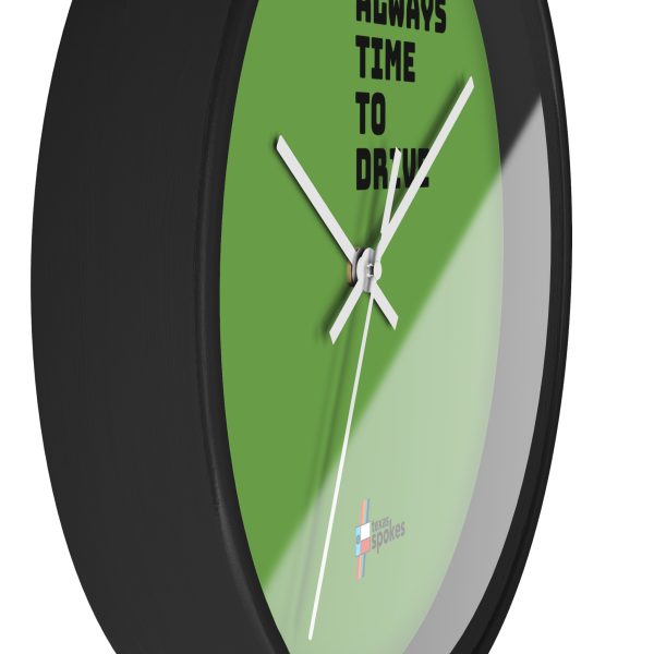 Spokes "Always Time To Drive" Wall Clock (Green clock face) - Image 8